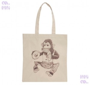 Monkey Cotton Tote Bag - Alternative to Plastic Bag