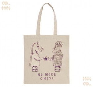 No More Chess Cotton Tote Bag - Alternative to Plastic Bag